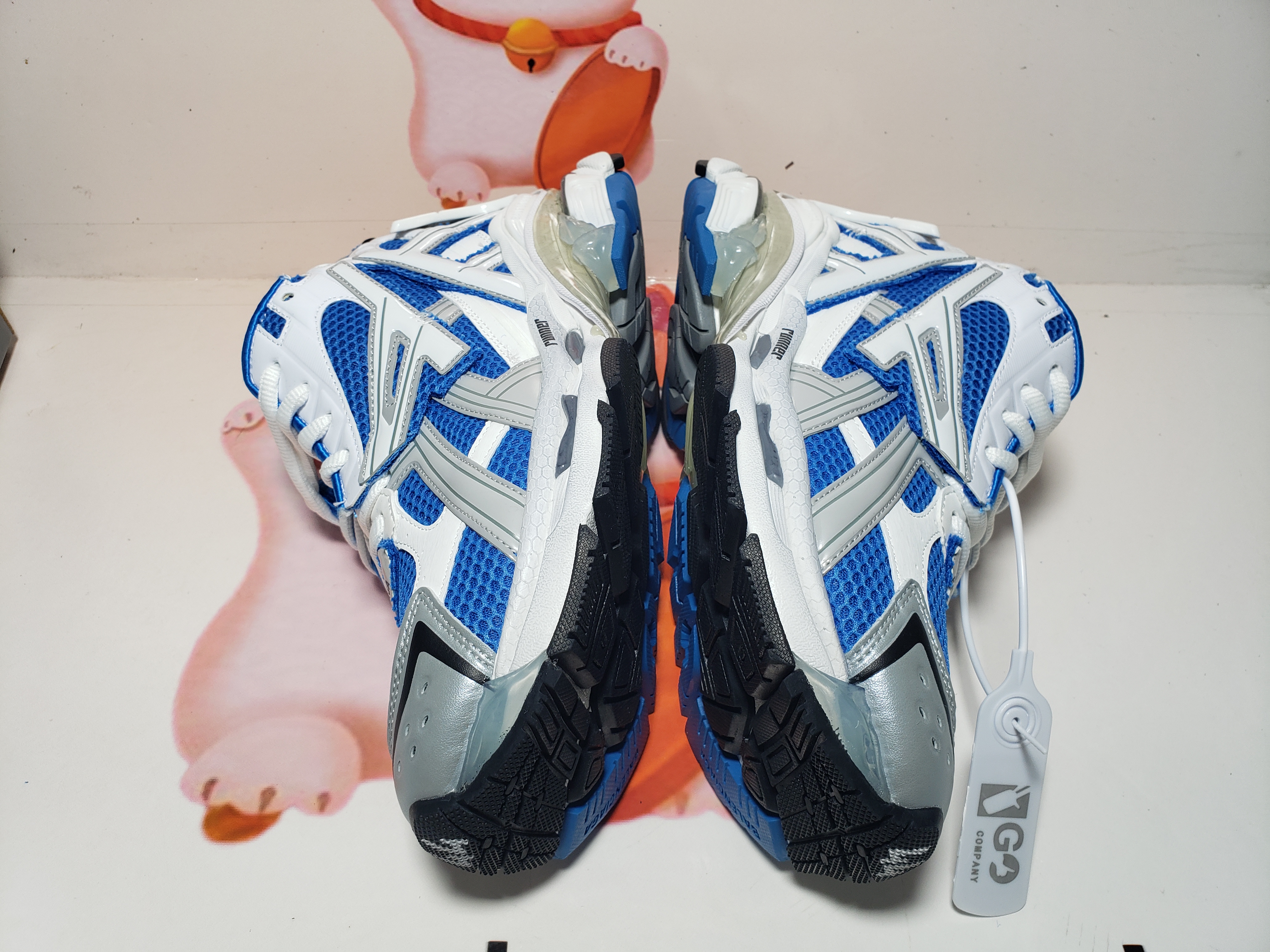 PKGoden Balenciaga 7th Runner White Blue 677402W3RB34912