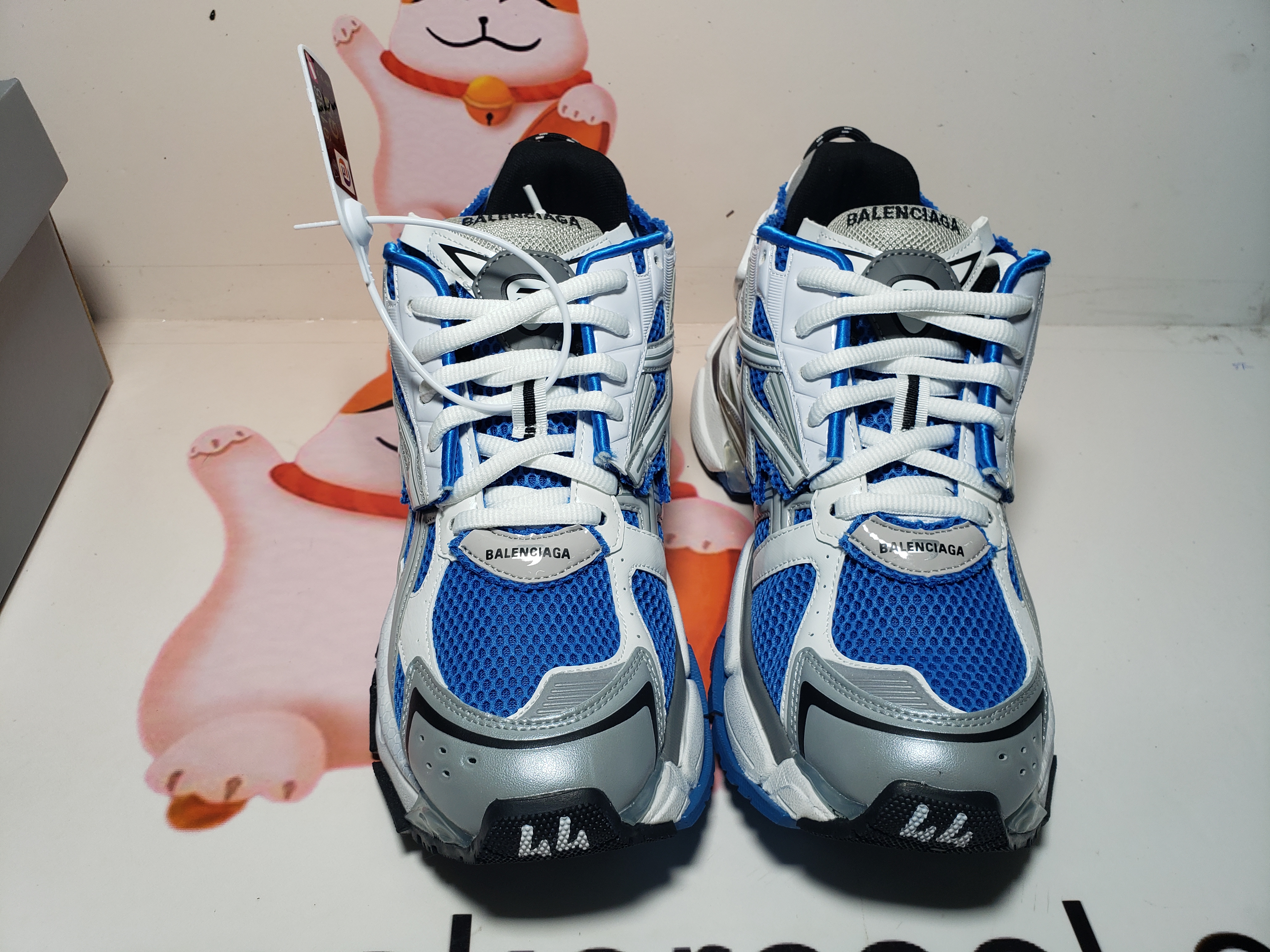 PKGoden Balenciaga 7th Runner White Blue 677402W3RB34912