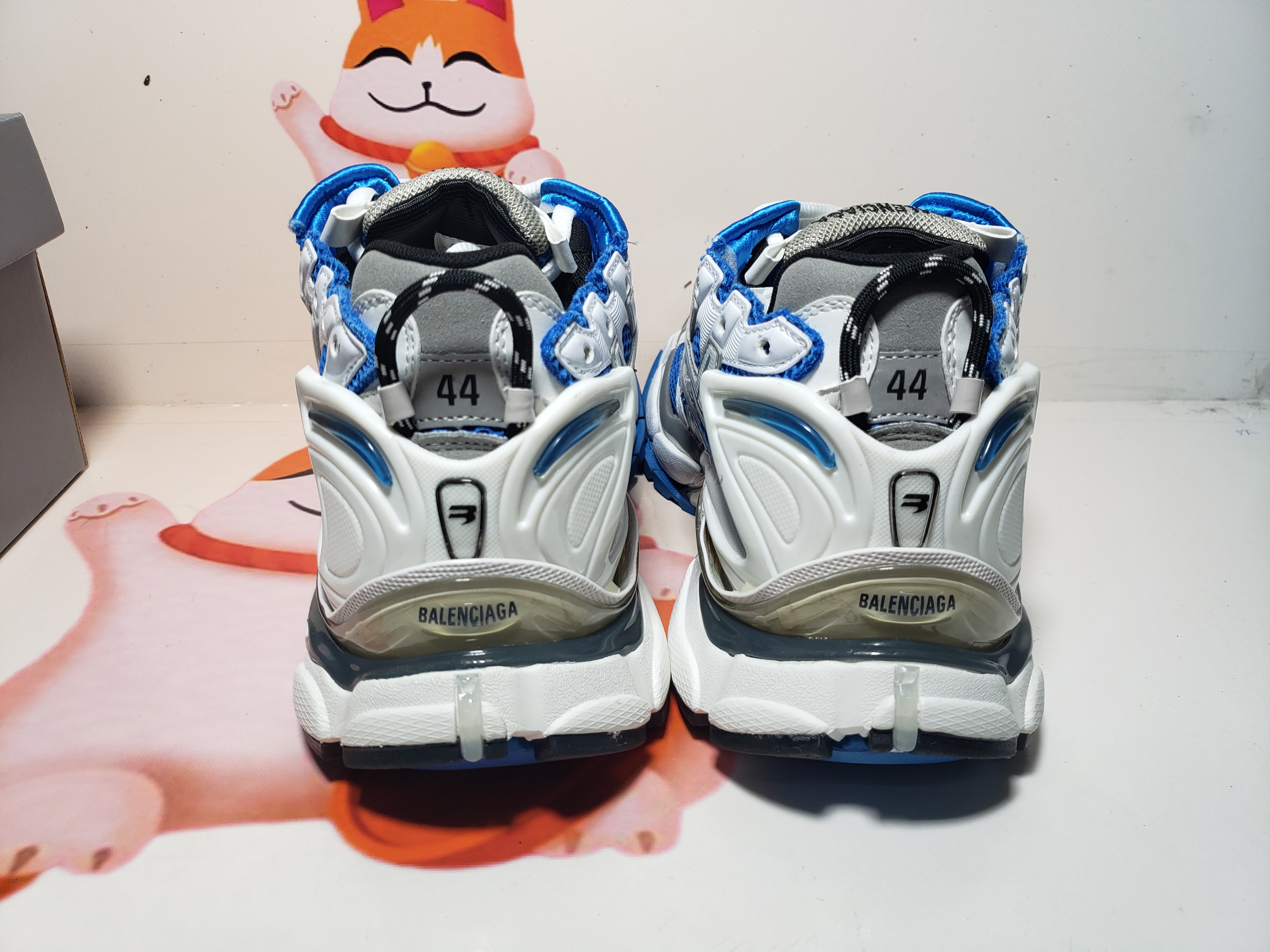 PKGoden Balenciaga 7th Runner White Blue 677402W3RB34912