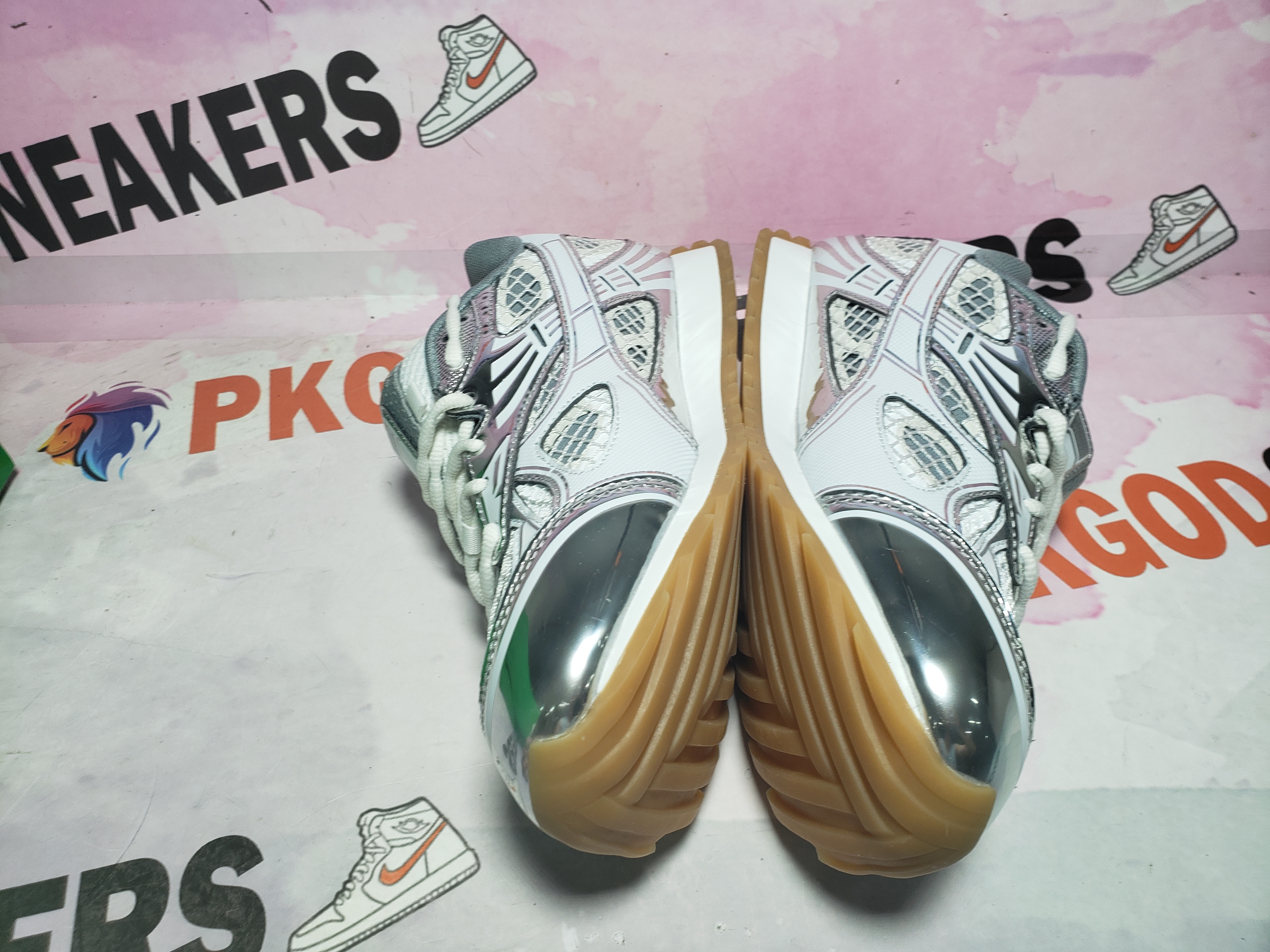 PKGoden Bottega Veneta Orbit low cut casual running shoes Silver