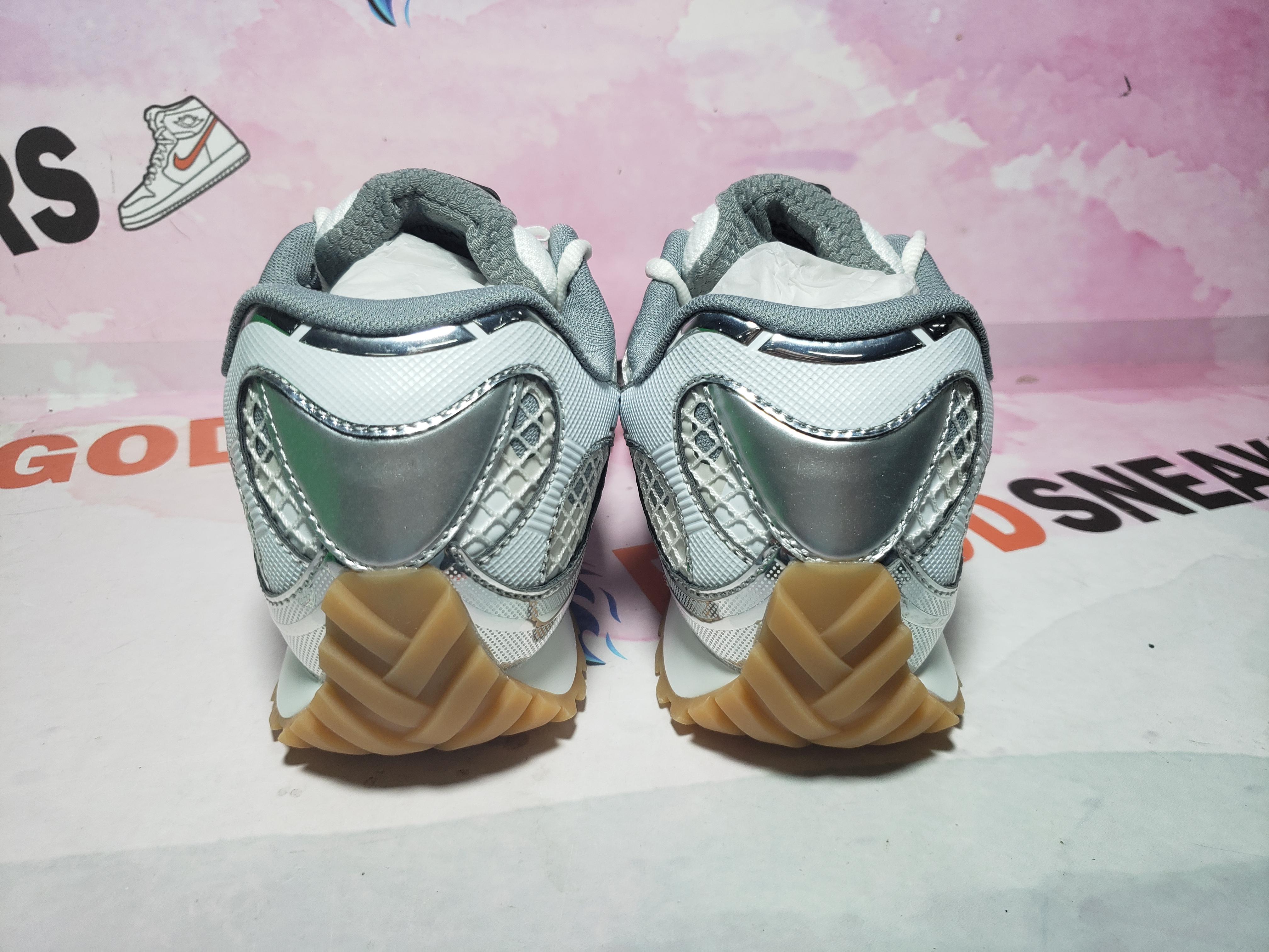 PKGoden Bottega Veneta Orbit low cut casual running shoes Silver