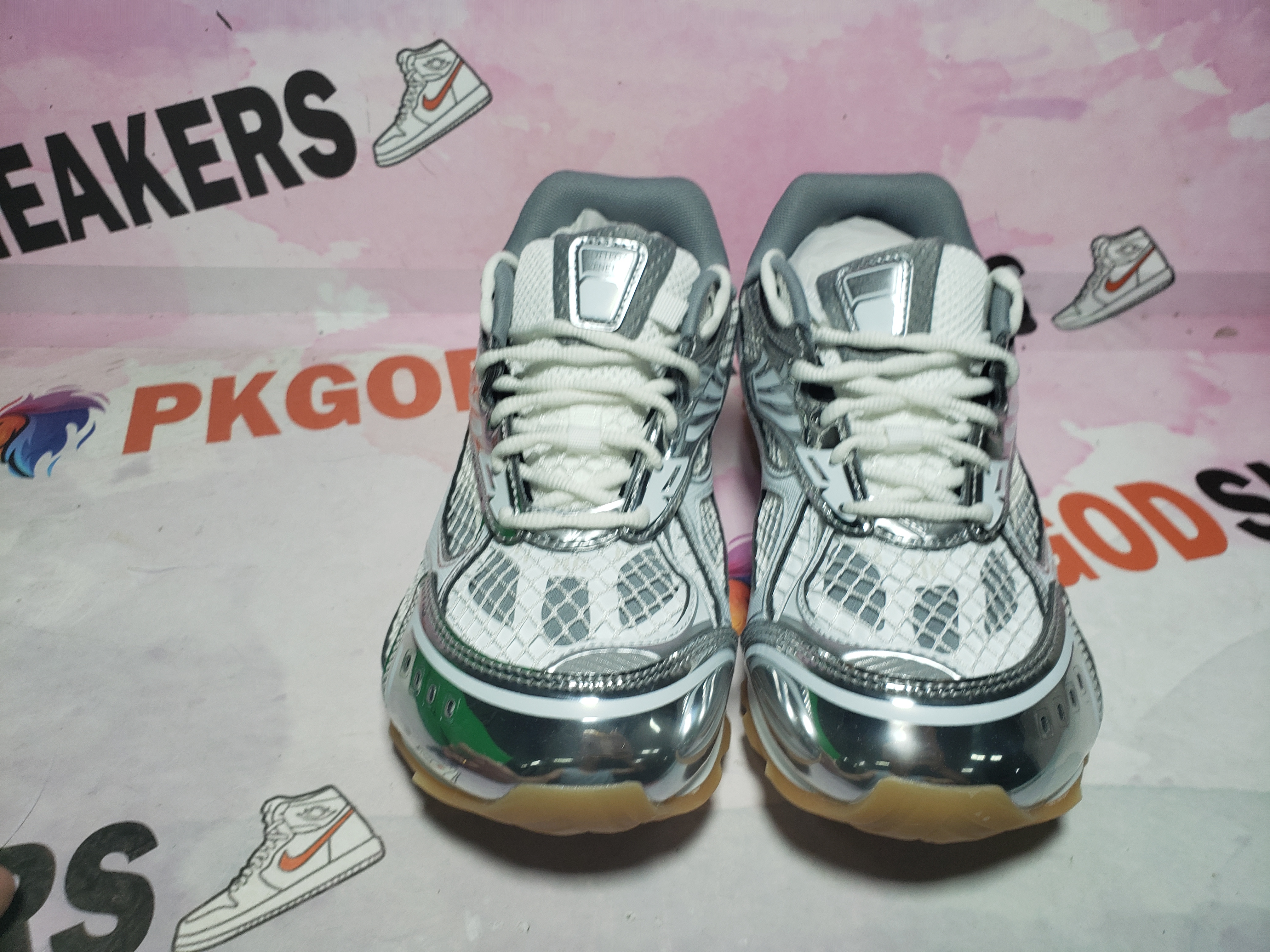 PKGoden Bottega Veneta Orbit low cut casual running shoes Silver