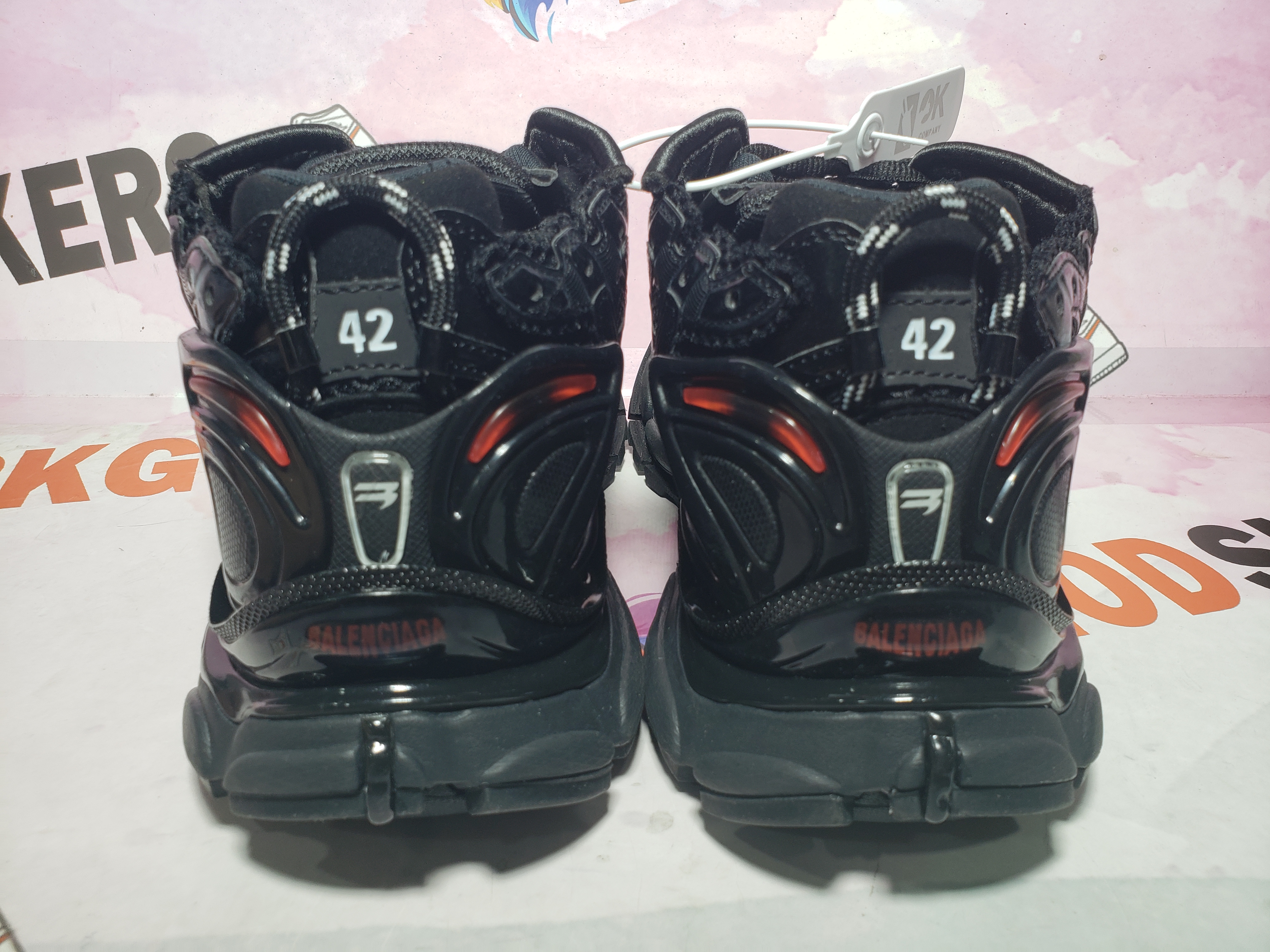 PKGoden Balenciaga 7th Runner Black And Red Characters 677402 W3RB1 0102