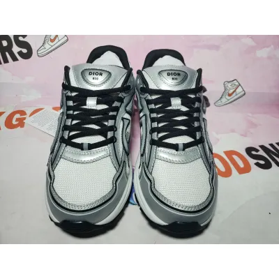 PKGoden Dior B30 Light Grey Sneakers Black Silver 02