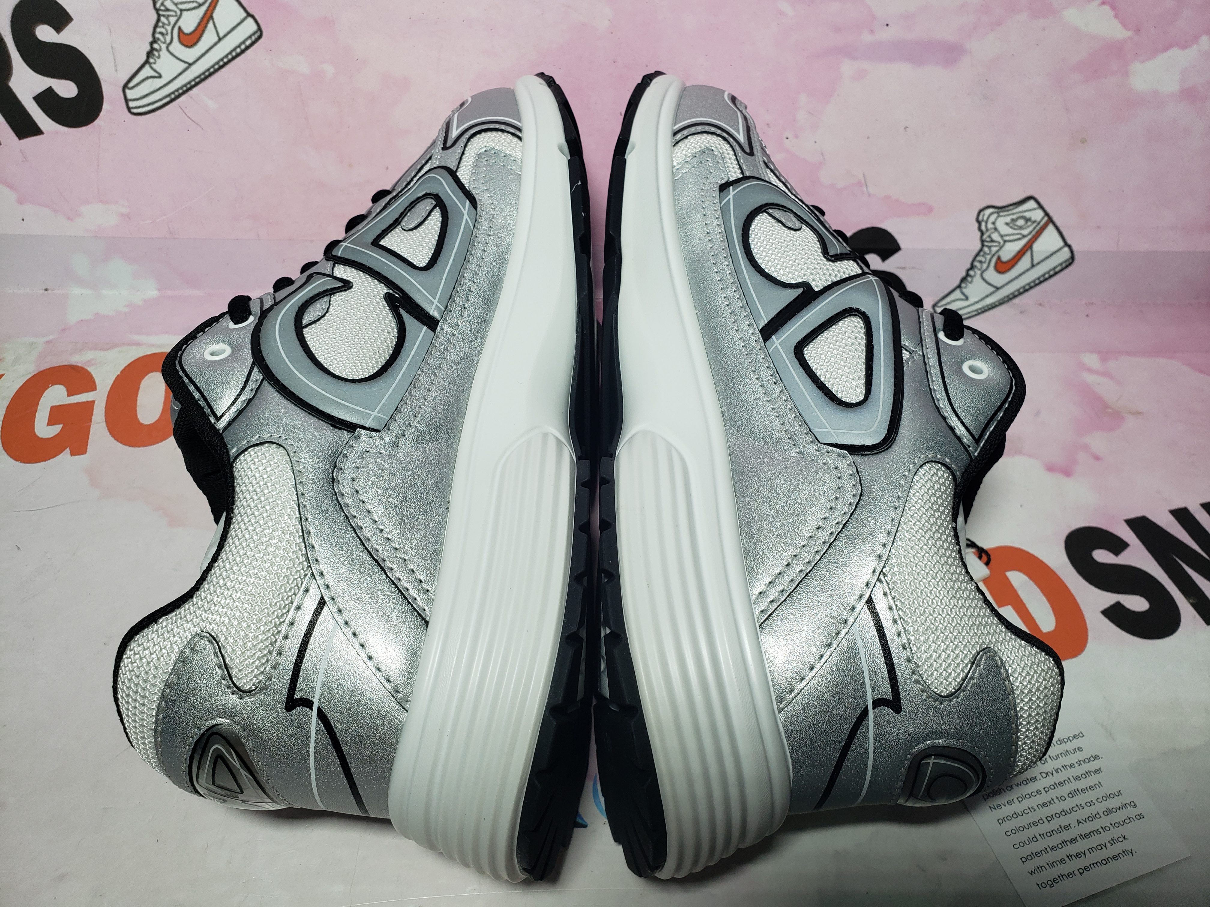 PKGoden Dior B30 Light Grey Sneakers Black Silver