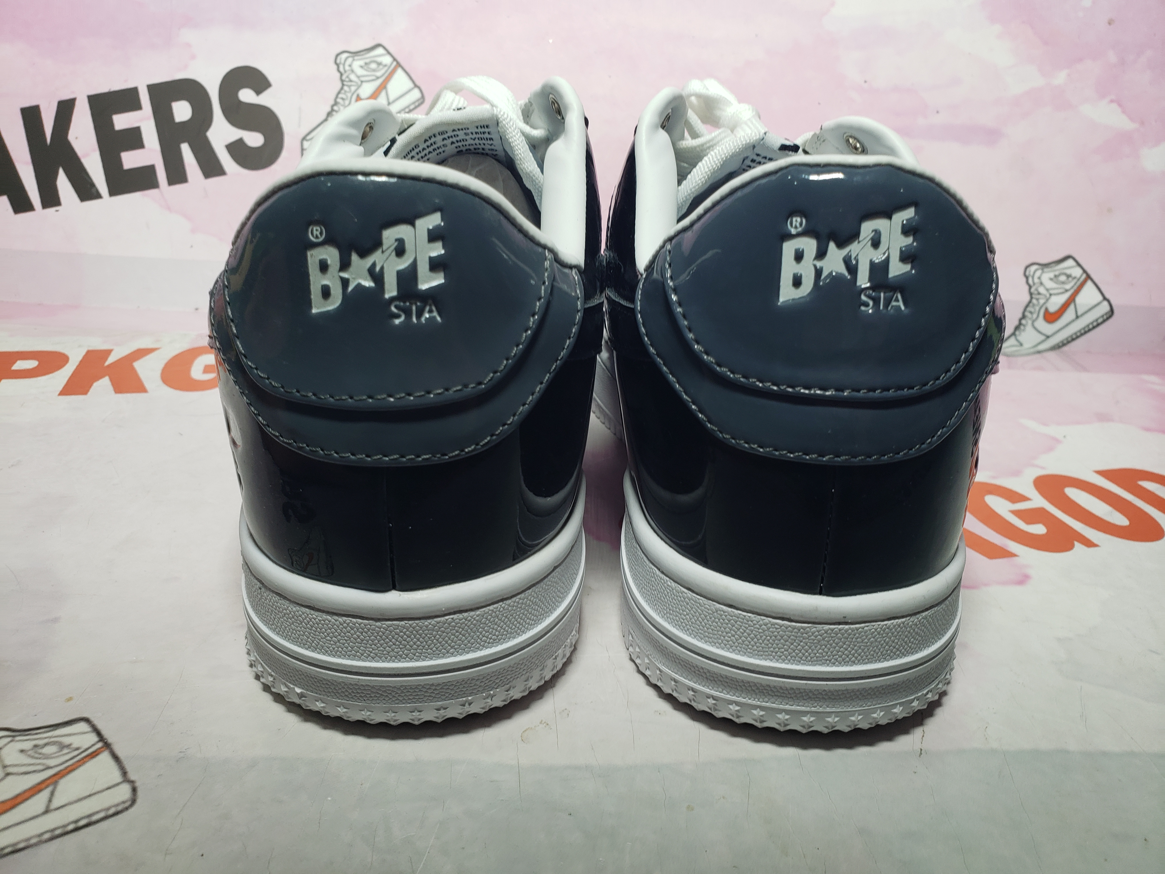 Special Sale A Bathing Ape Bape Sta Low Black Grey Baolan 1H20 191 046
