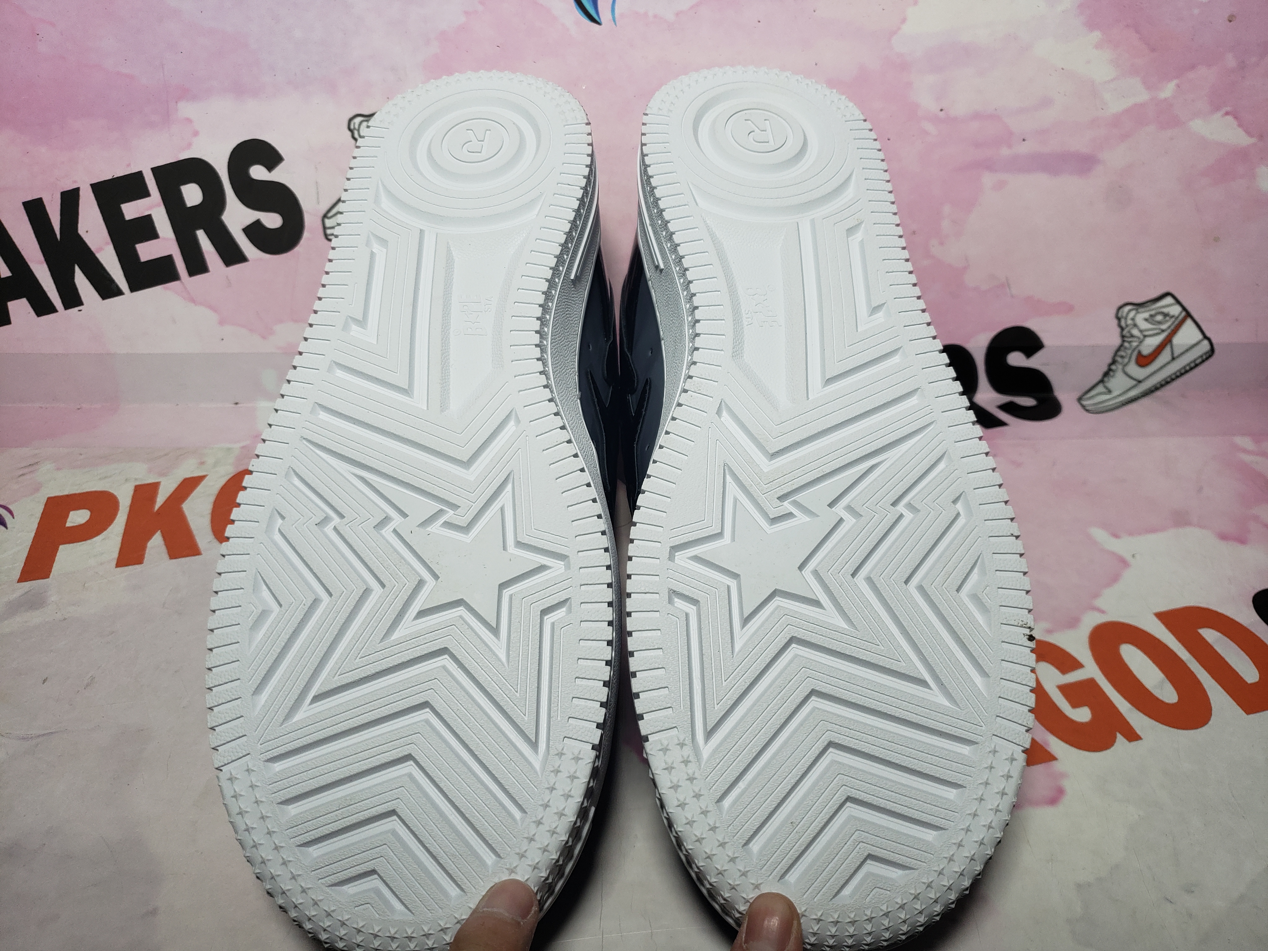 Special Sale A Bathing Ape Bape Sta Low Black Grey Baolan 1H20 191 046