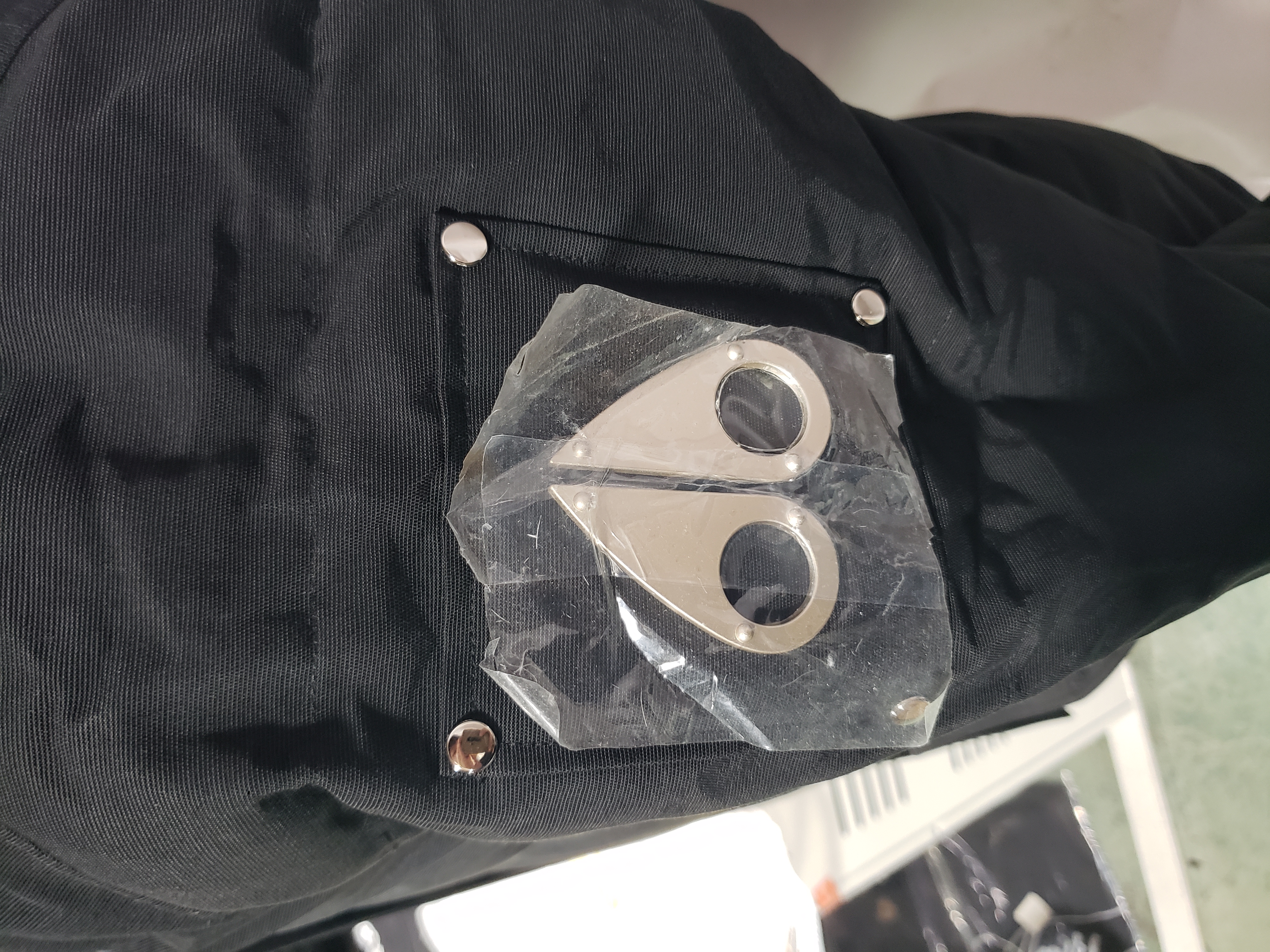 Moose Knuckles Classic Chest Zipper Down Jacket Black/White/ Dark Blue