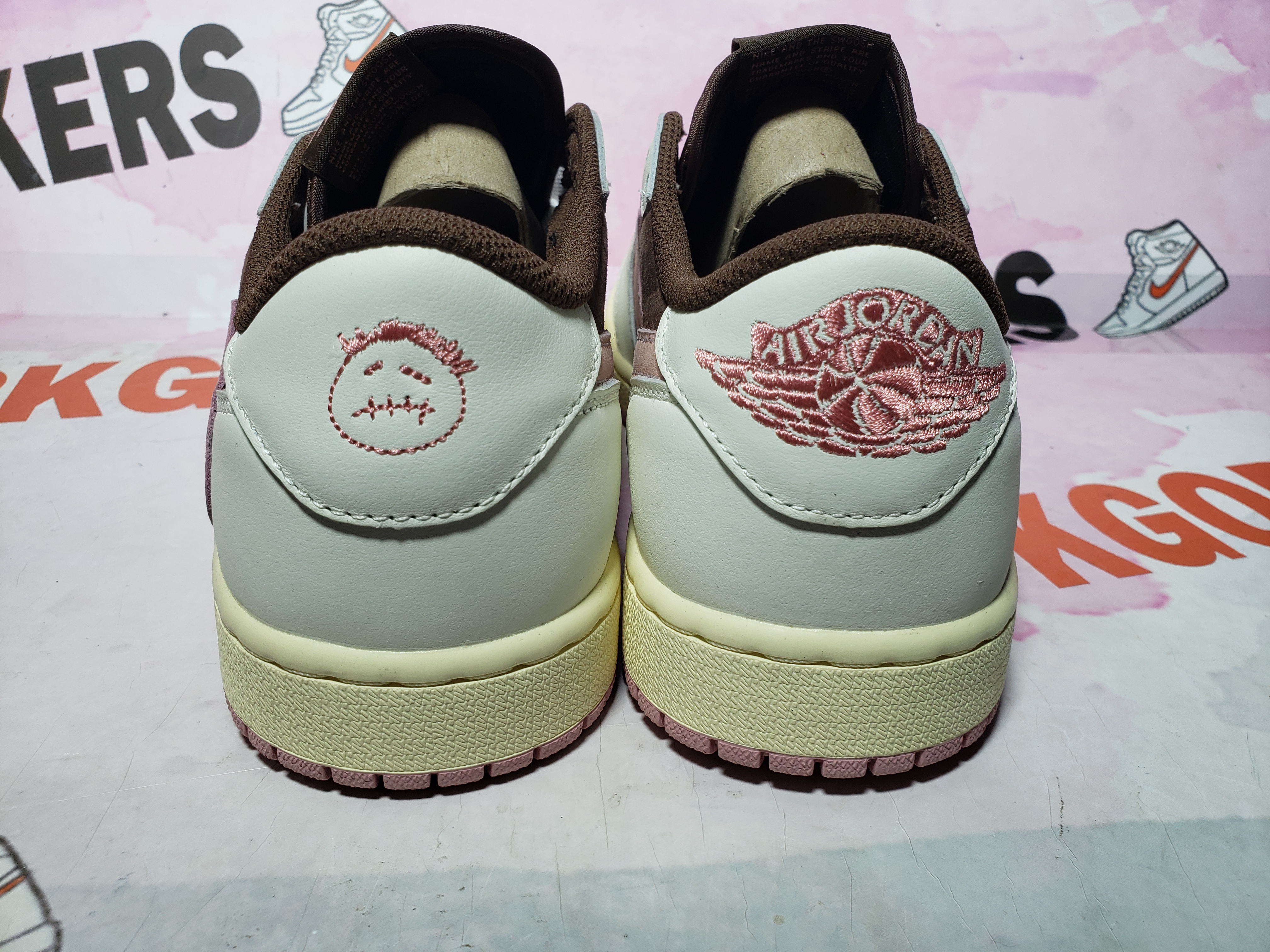 PKGoden Travis Scott x Air Jordan 1 Low OG SP Dark Pony Pink  DZ4137-206