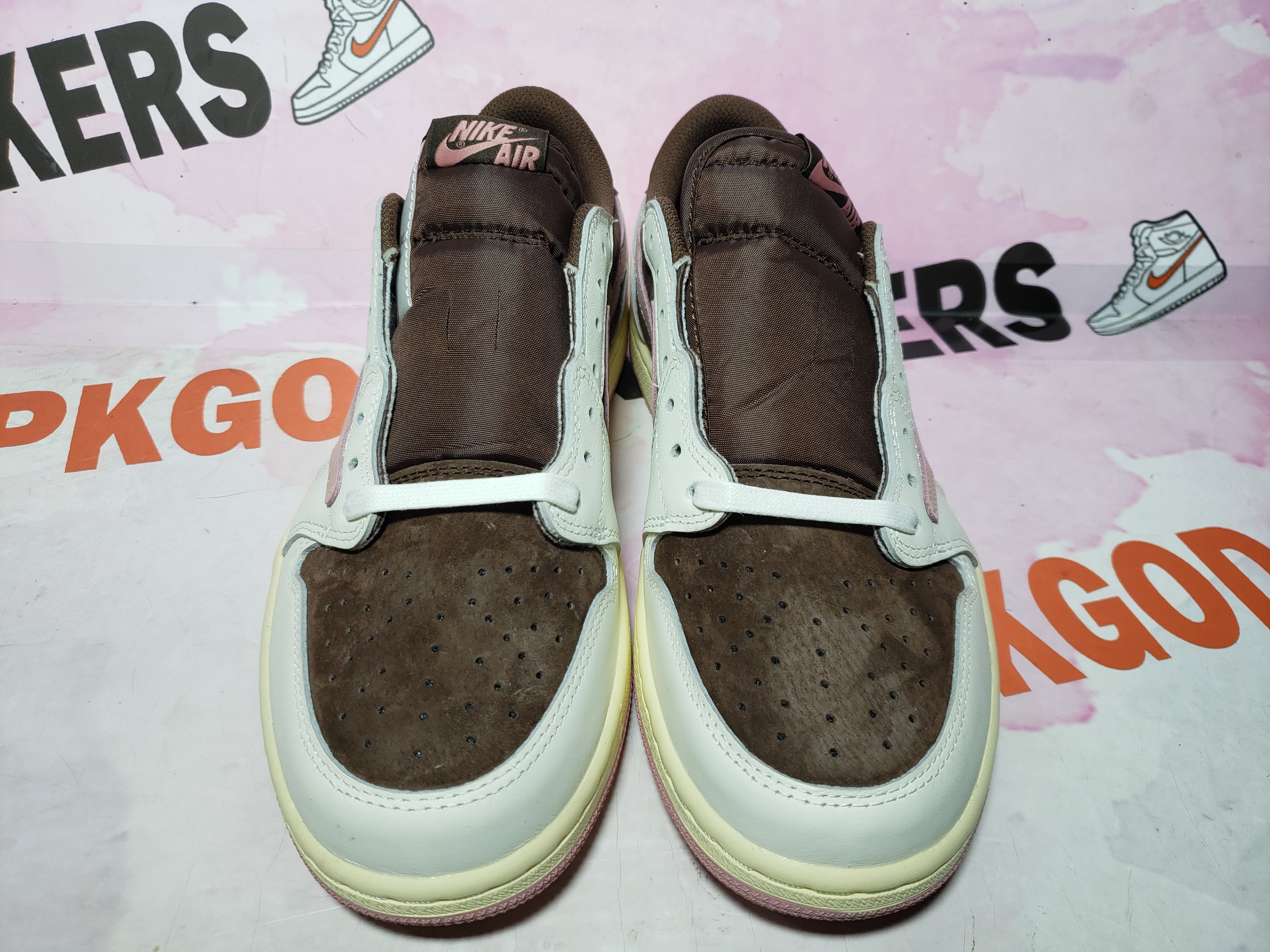 PKGoden Travis Scott x Air Jordan 1 Low OG SP Dark Pony Pink  DZ4137-206