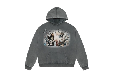 Saint Michael Tears Hoodie WY7735 Gray 01