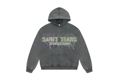 Saint Michael Tears Hoodie WY7747 Gray 01