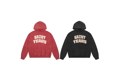 Saint Michael Tears Hoodie WY7810 Red/Black 01