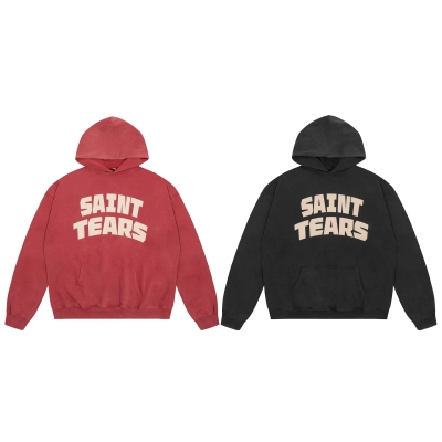 Saint Michael Tears Hoodie WY7810 Red/Black 01