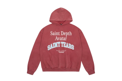 Saint Michael Tears Hoodie WY7811 Red/Black 01
