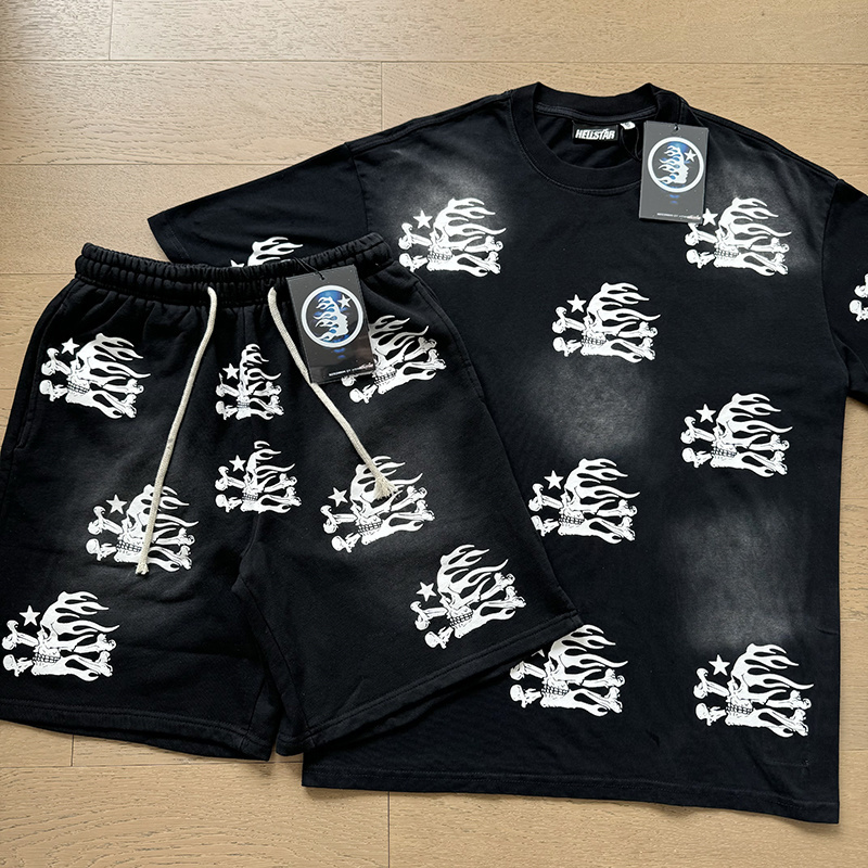 Hellstar T-Shirt and Short Pants Sports Suit 10