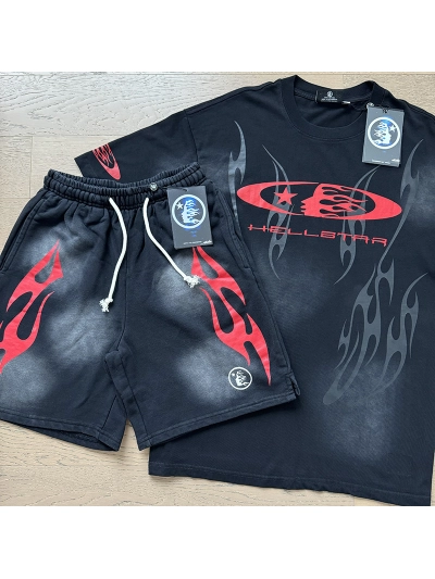 Hellstar T-Shirt and Short Pants Sports Suit 11 01