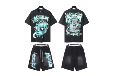 Hellstar T-Shirt and Short Pants Sports Suit 19 01