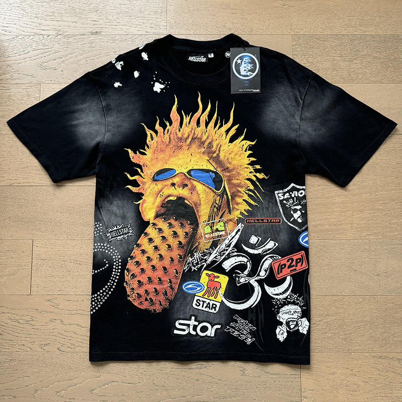 Hellstar T-Shirt and Short Pants Sports Suit 7