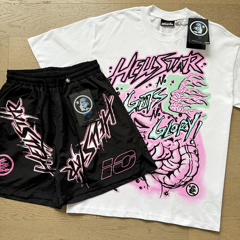 Hellstar T-Shirt and Short Pants Sports Suit 9 505708