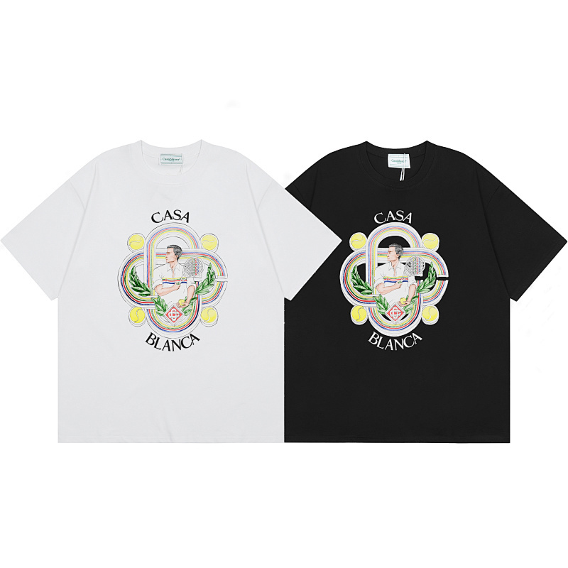 Casblanca T-Shirts 16 White/Black