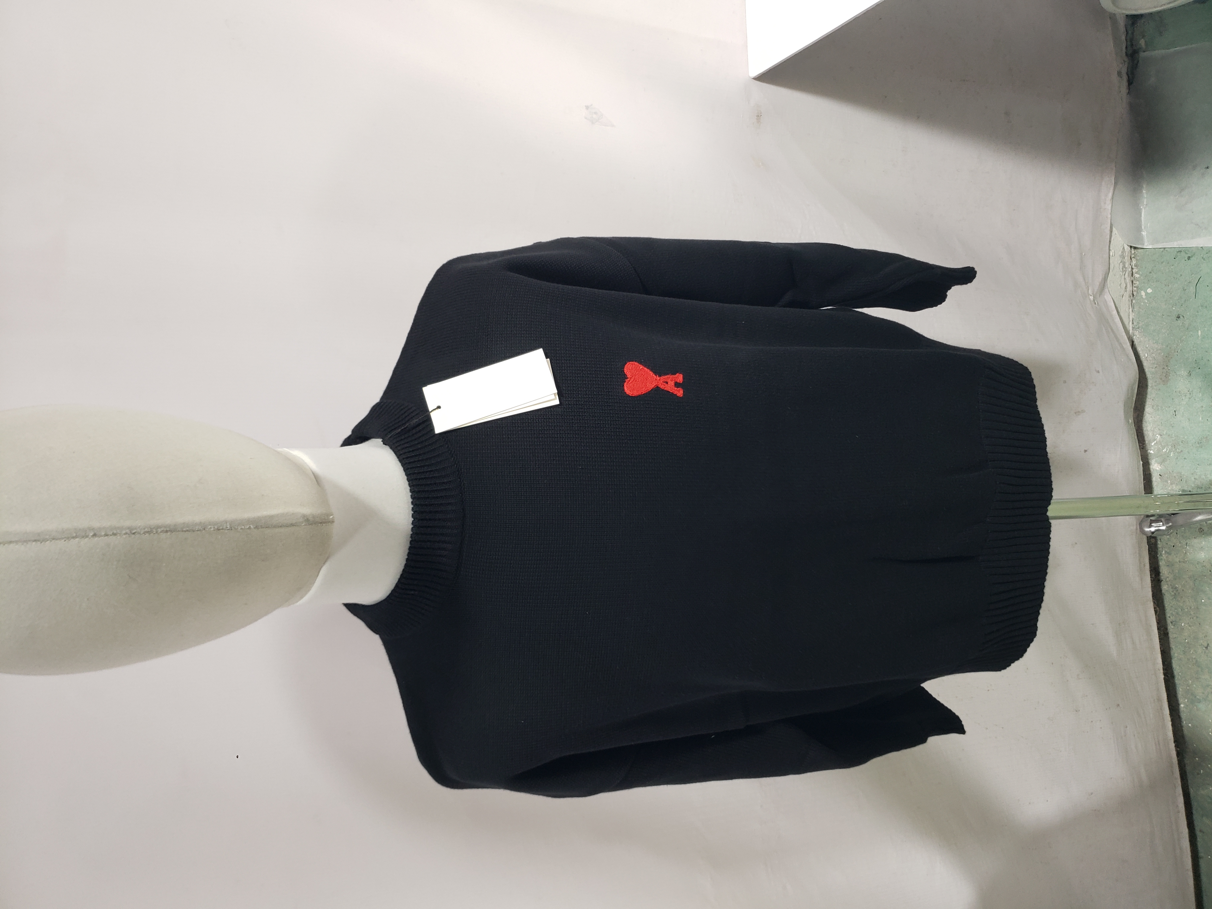 Amiri small heart logo embroidered long-sleeve T-shirt 1902