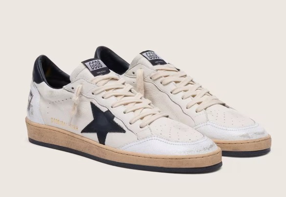 PKGoden Golden Goose Ball-Star Low White Nappa Black Star
