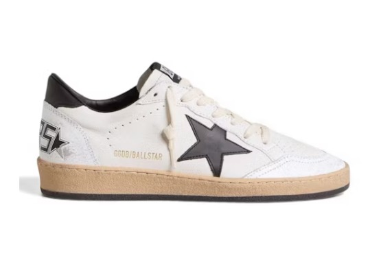 PKGoden Golden Goose Ball-Star Low White Nappa Black Star