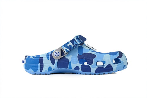 BAPE x Crocs Classic Clog Slide ABC Camo - Blue