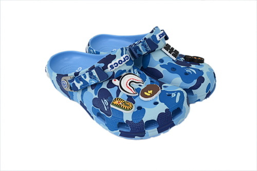 BAPE x Crocs Classic Clog Slide ABC Camo - Blue