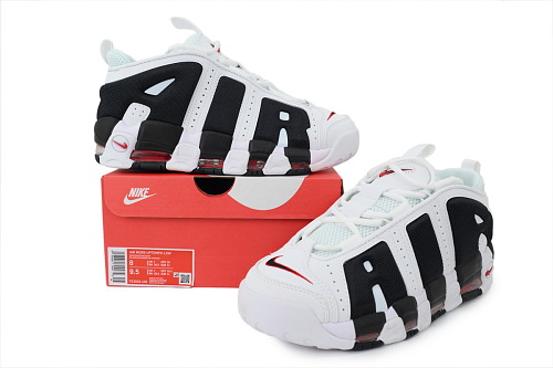 PKGoden Air More Uptempo Low Black and White FZ3055-105