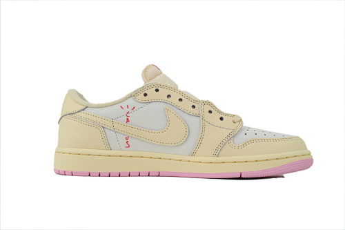Travis Scott x Air Jordan 1 Retro Low OG Muslin Pink IQ7604-100