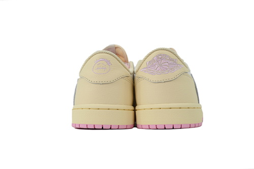 Travis Scott x Air Jordan 1 Retro Low OG Muslin Pink IQ7604-100