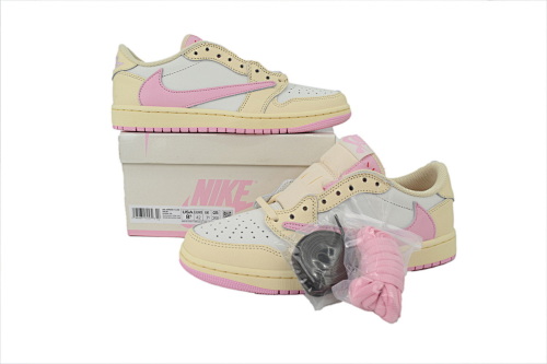 Travis Scott x Air Jordan 1 Retro Low OG Muslin Pink IQ7604-100