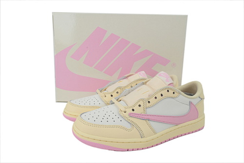 Travis Scott x Air Jordan 1 Retro Low OG Muslin Pink IQ7604-100