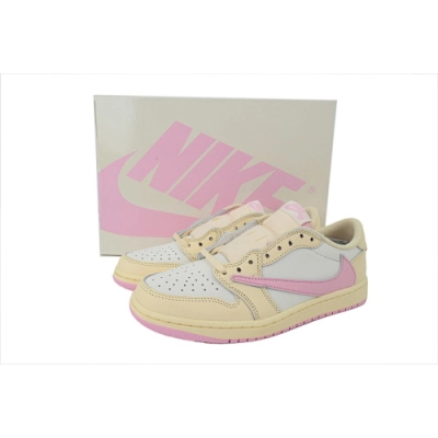 Travis Scott x Air Jordan 1 Retro Low OG Muslin Pink IQ7604-100 02