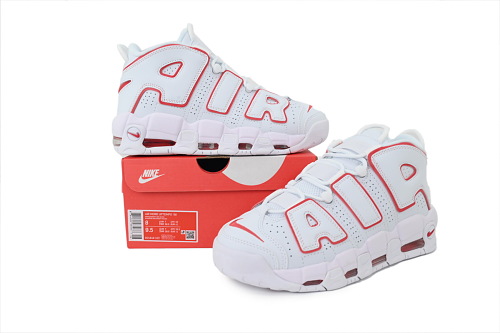 PKGoden Air More Uptempo Low White Red 921948-102