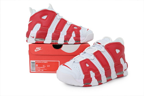 PKGoden Air More Uptempo Low White Red 414962-100