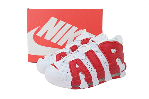 PKGoden Air More Uptempo Low White Red 414962-100