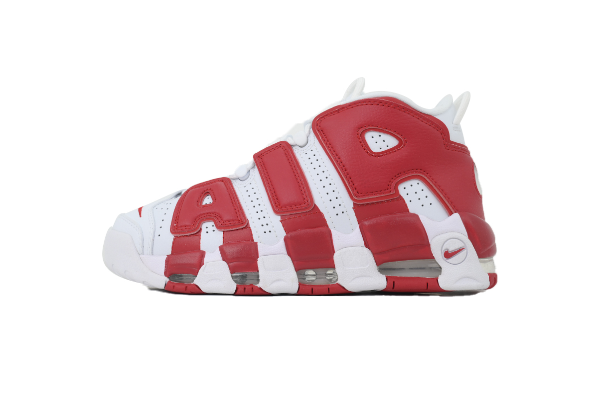 PKGoden Air More Uptempo Low White Red 414962-100