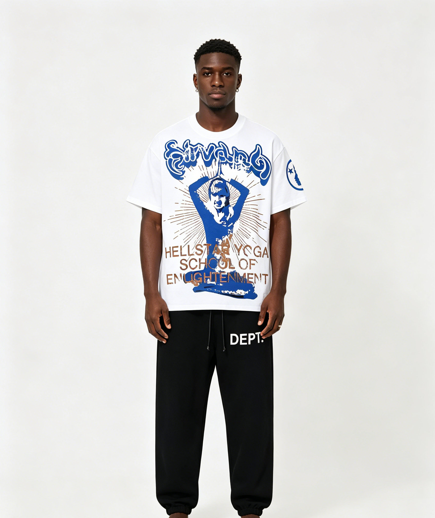 Hellstar T-Shirt 510 and Gallery Dept Pants 6htn 6609 Suit