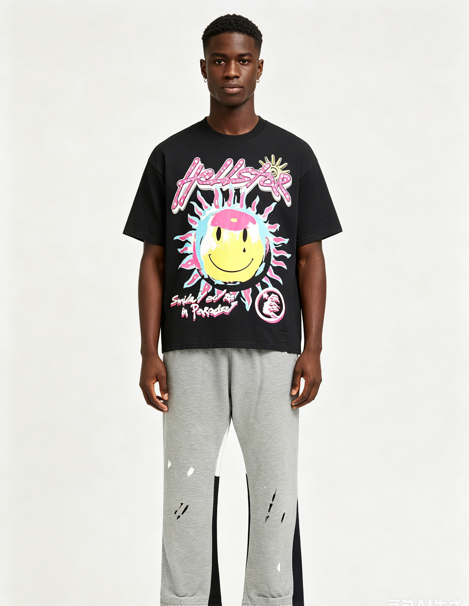 Hellstar T-Shirt 510 and Gallery Dept Pants Long lht07 Suit