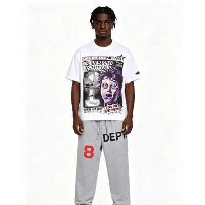 Hellstar T-Shirt 517 and Gallery Dept Pants 6ht6608 01