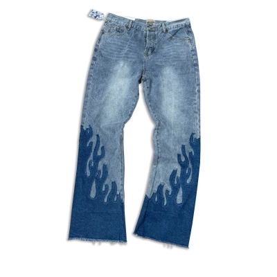 Chrome Hearts T-shirt 2204 and GALLERY DEPT. Denim patchwork flared jeans G88 Suit 02