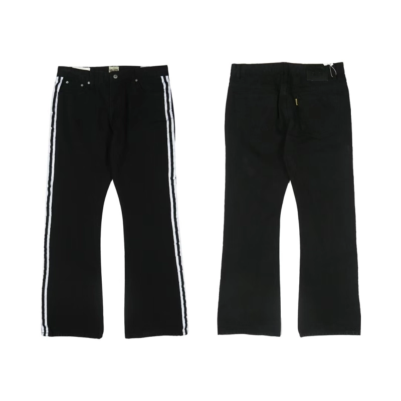 Chrome Hearts T-shirt Blue 2220 and GALLERY DEPT white jeans G78 Suit