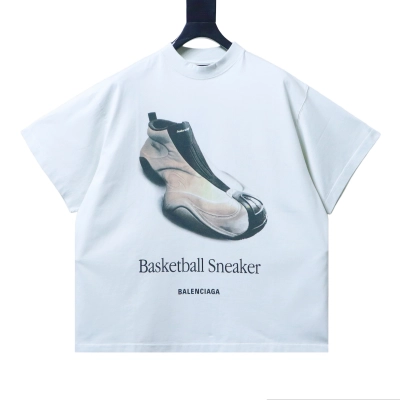 Balenciaga 25ss Basketball Sneaker T-Shirt and Silicone Alphabet Letter Shorts Suit 02
