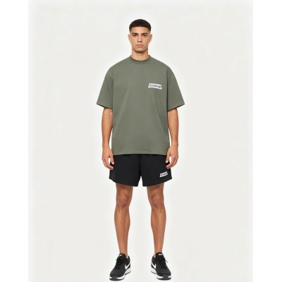 Balenciaga 26ss Tape Label T-Shirt and 26SS Tape Letter Waist Leisure Shorts Suit 01