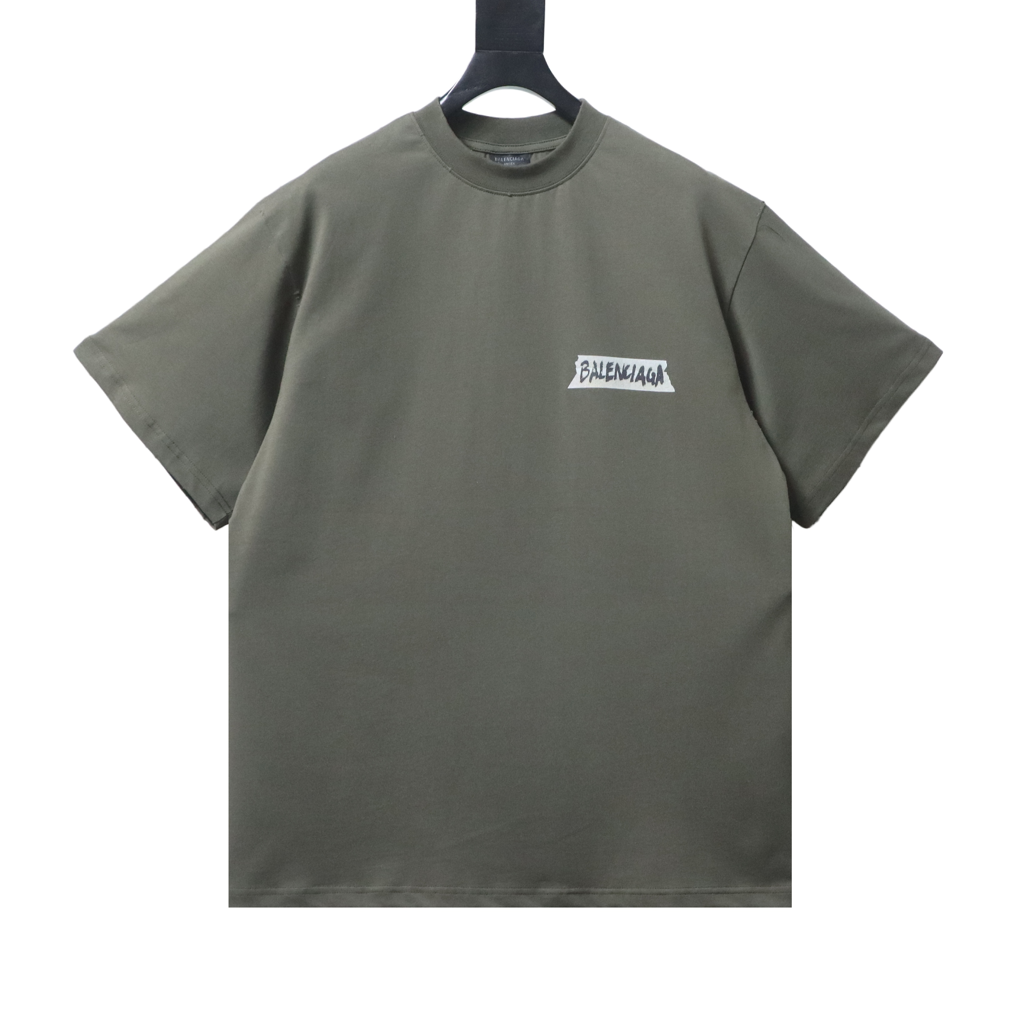 Balenciaga 26ss Tape Label T-Shirt and 26SS Tape Letter Waist Leisure Shorts Suit