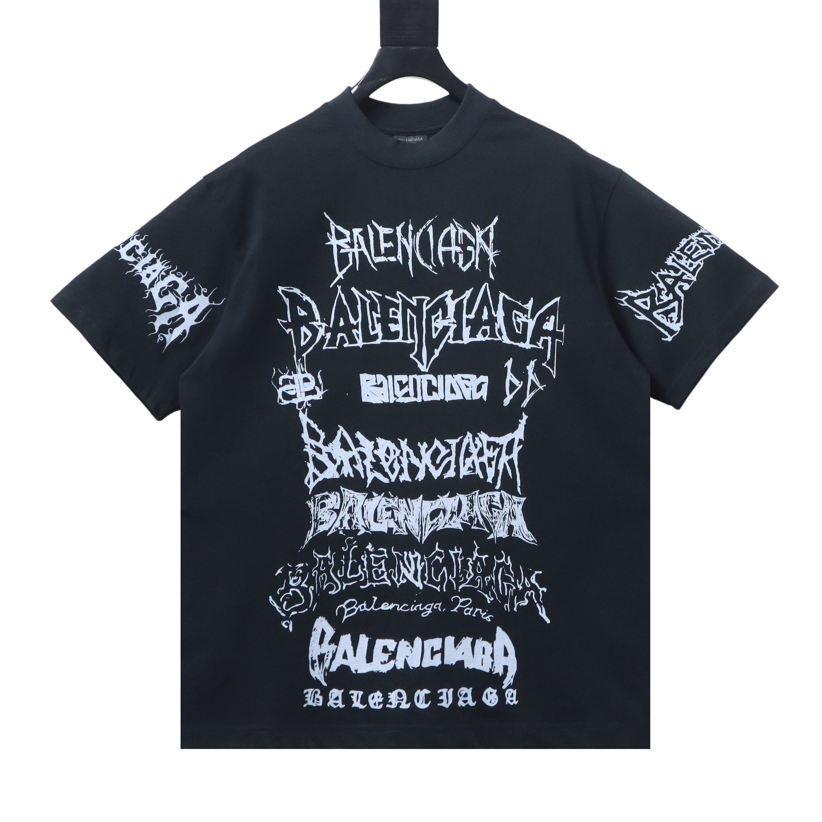 Balenciaga graffiti T-shirt h16016 and 26SS 3M Manchester sportswear pants h25017 Suit