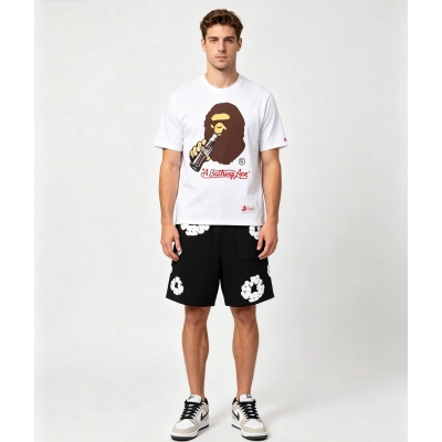 Bape T-Shirt H1101011 and Denim Tears Shorts P2708601 Suit 01